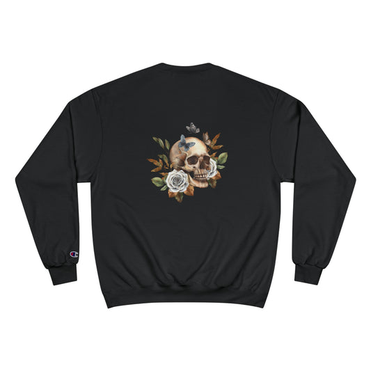 Skull & Rose Champion Sweatshirt - Edgy Fashion for Trendsetters