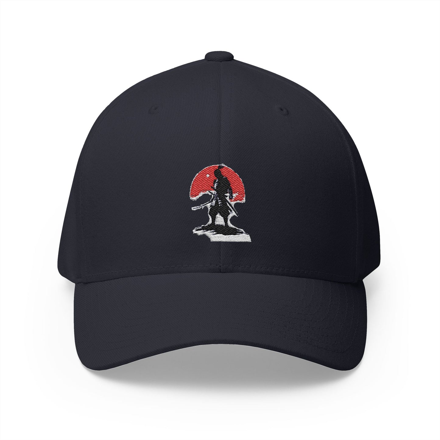 Embroidered Samurai Cap - Closed-Back Structured Hat for Adventure Lovers