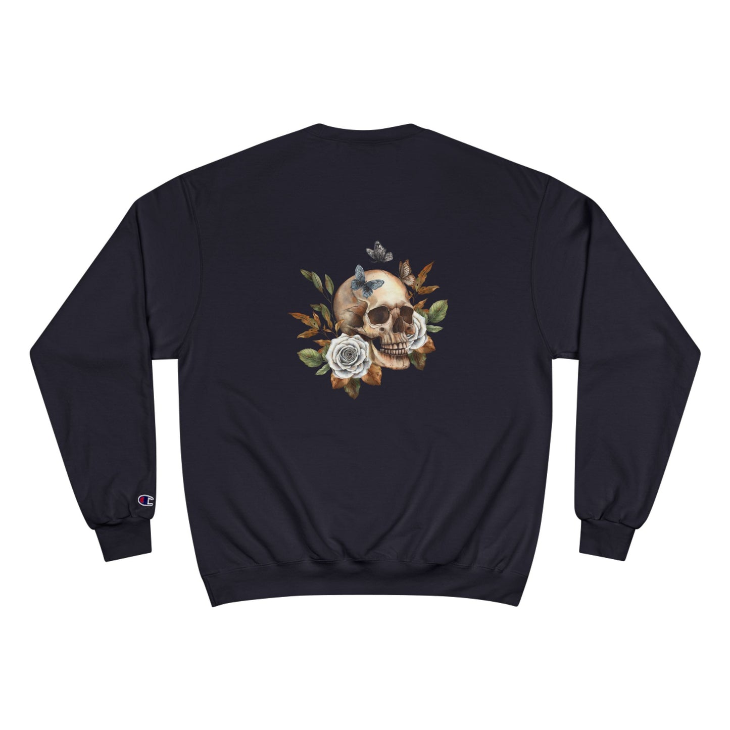 Skull & Rose Champion Sweatshirt - Edgy Fashion for Trendsetters