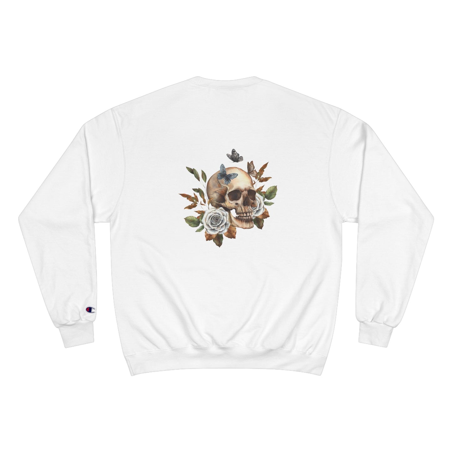 Skull & Rose Champion Sweatshirt - Edgy Fashion for Trendsetters