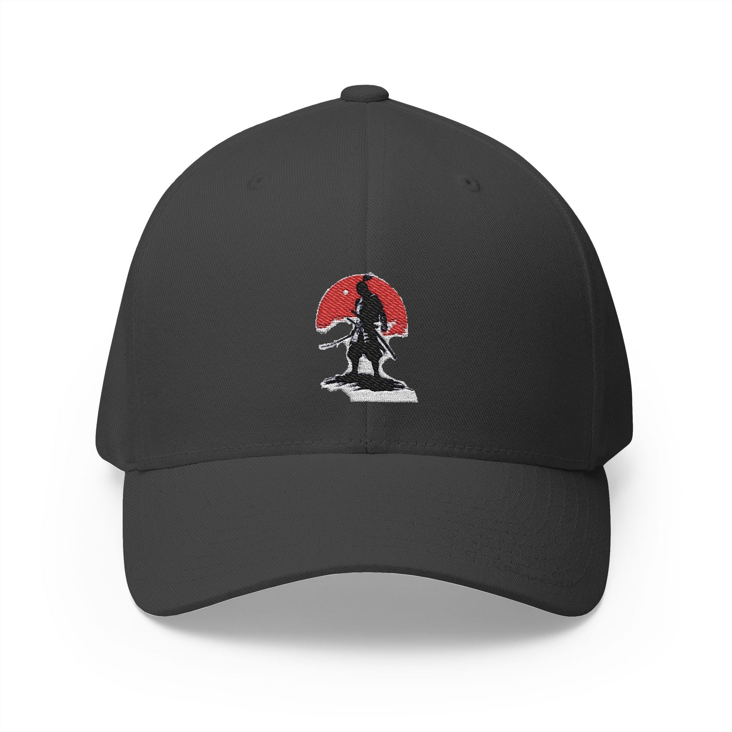 Embroidered Samurai Cap - Closed-Back Structured Hat for Adventure Lovers