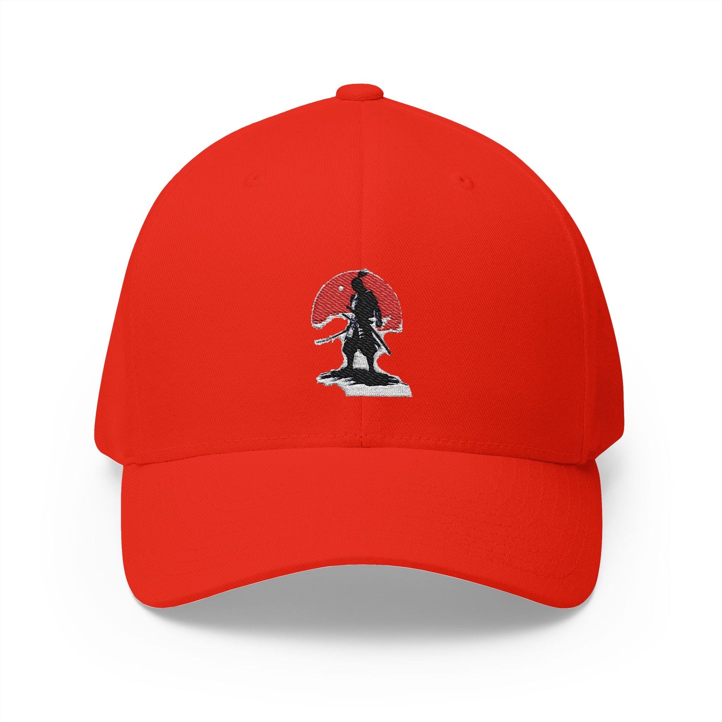 Embroidered Samurai Cap - Closed-Back Structured Hat for Adventure Lovers