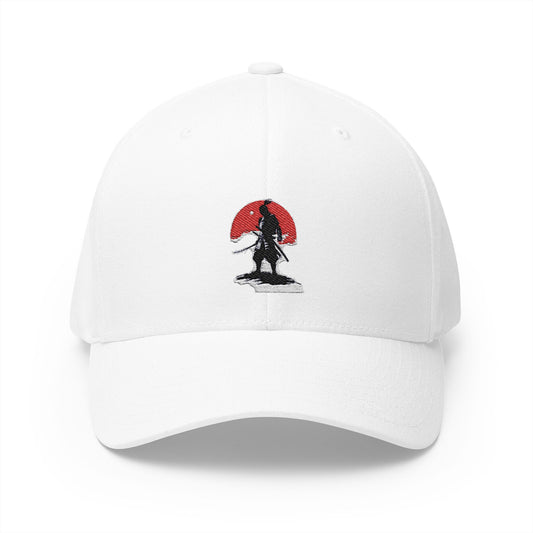 Embroidered Samurai Cap - Closed-Back Structured Hat for Adventure Lovers