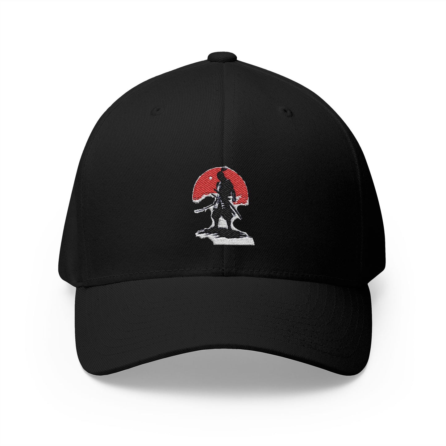 Embroidered Samurai Cap - Closed-Back Structured Hat for Adventure Lovers