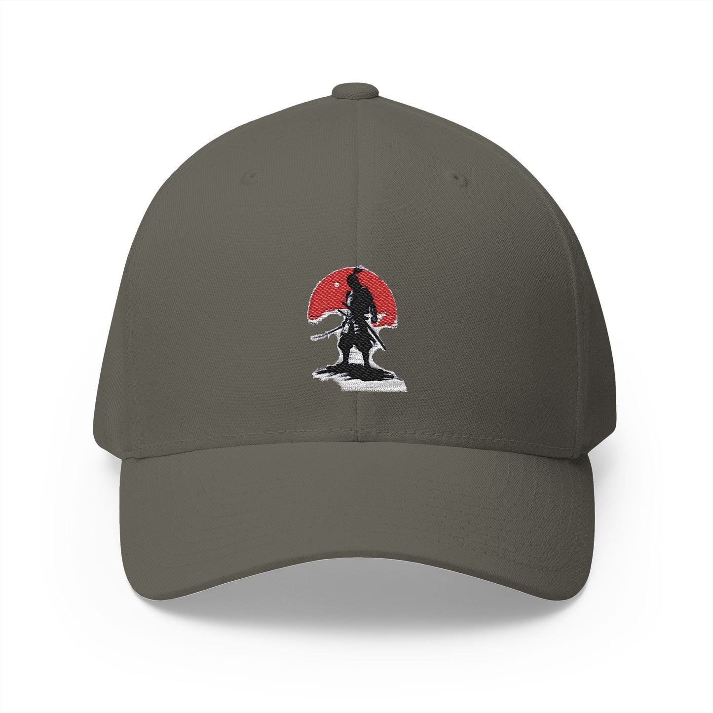 Embroidered Samurai Cap - Closed-Back Structured Hat for Adventure Lovers