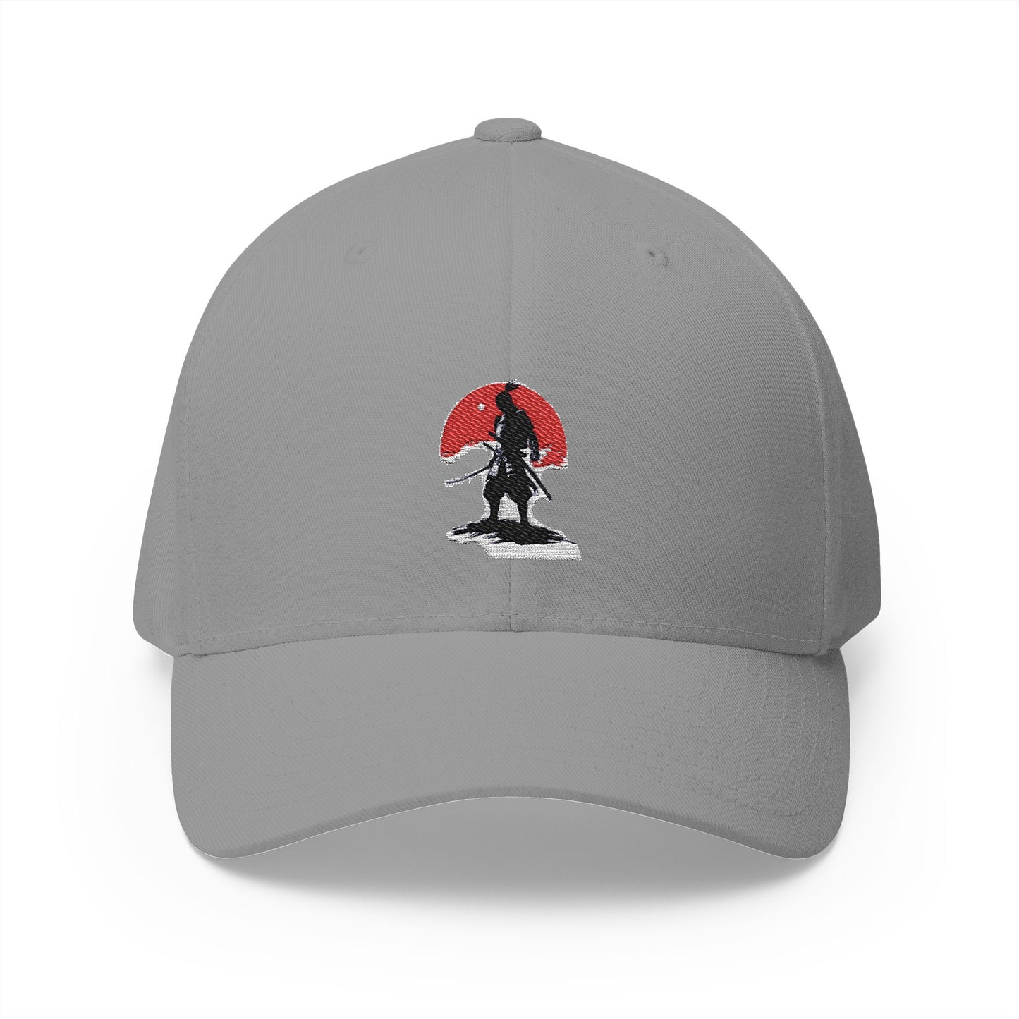 Embroidered Samurai Cap - Closed-Back Structured Hat for Adventure Lovers